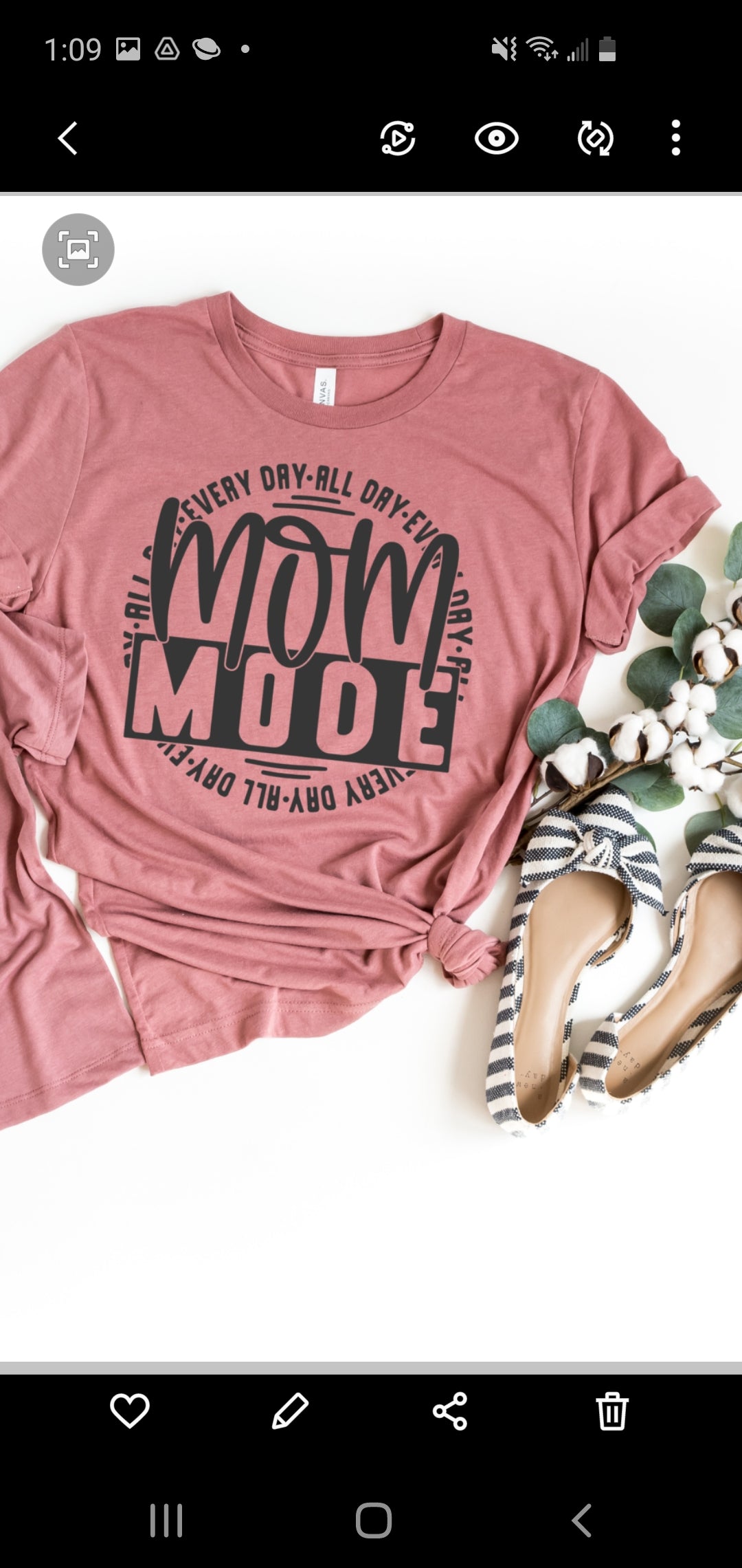 Mom mode circle BLACK  screen print transfer