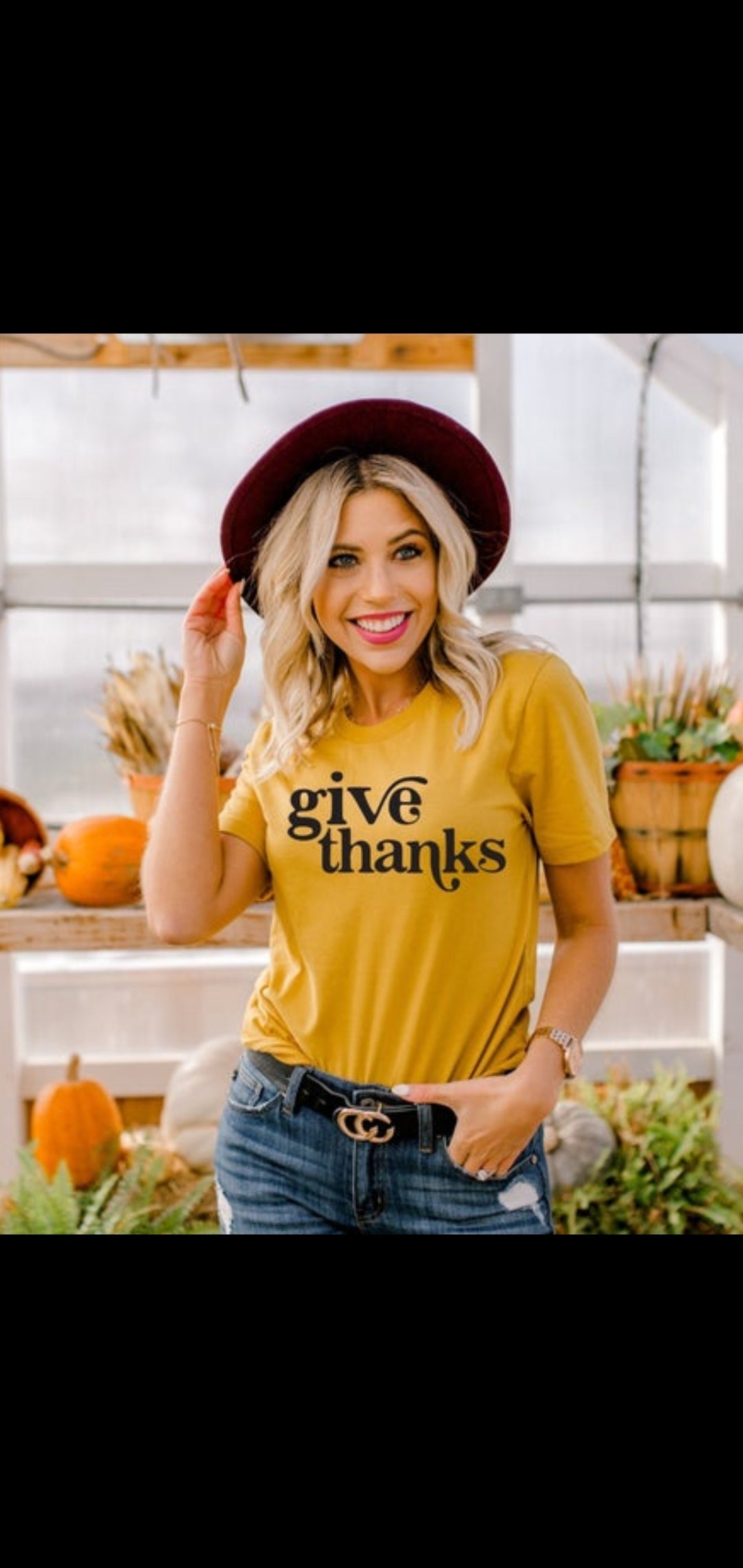 Give thanks BLACK screen print transfer