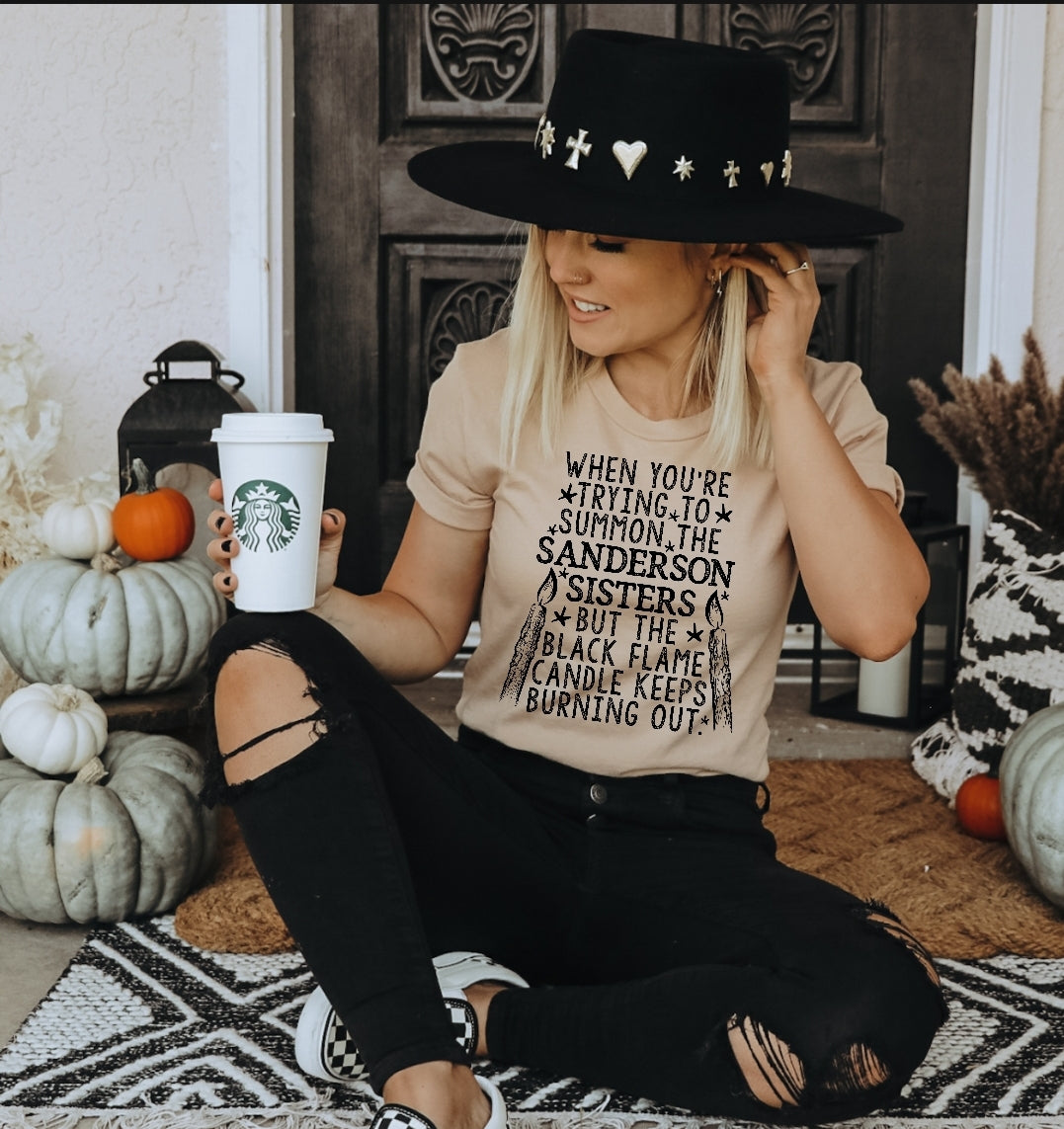 When you're trying not to summon the Sanderson sister's BLACK screen print transfer