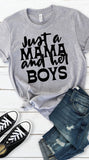 Just a mama and her boys BLACK screen print transfer