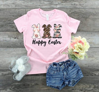 INFANT Happy Easter trio bunnies HIGH HEAT screen print transfer