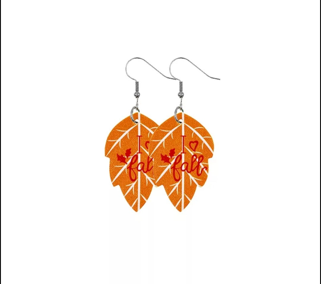 I love fall leaf earrings