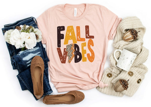 Fall vibes fall colors with lightning bolt 8360 DTF TRANSFER