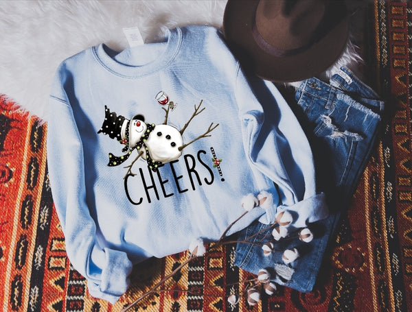 Cheers (tipsy snowman) 8473 DTF TRANSFER