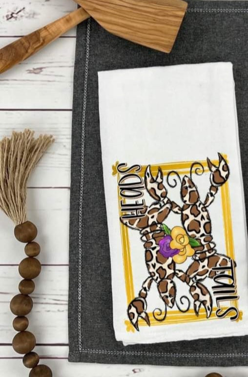 Heads tails crawfish DTF transfer