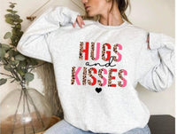 Hugs and kisses boho leopard  DTF TRANSFER