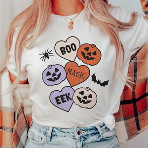 Boo hearts/pumpkin/spider/bat Grunge  2047 DTF TRANSFER