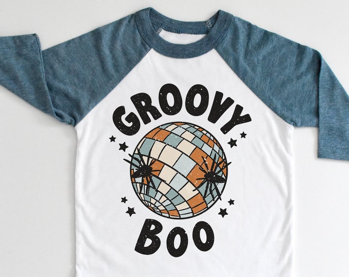 Groovy boo spider disco ball blue and orange 111999 DTF TRANSFER