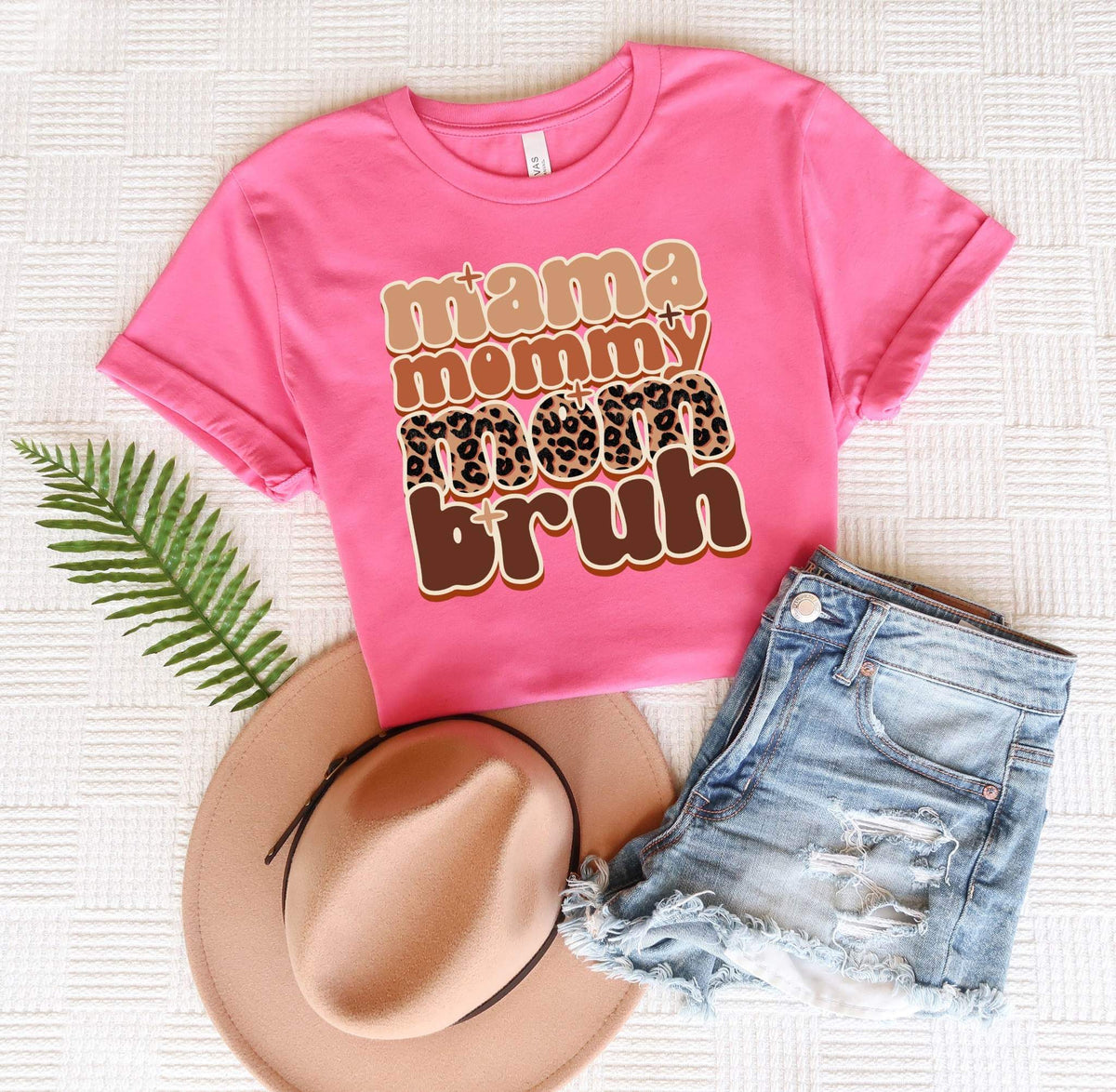 Mama Mommy Mom Bruh (browns and leopards) DTF transfer