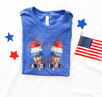 Sweet Land of Liberty (red white blue ice cream) DTF TRANSFER