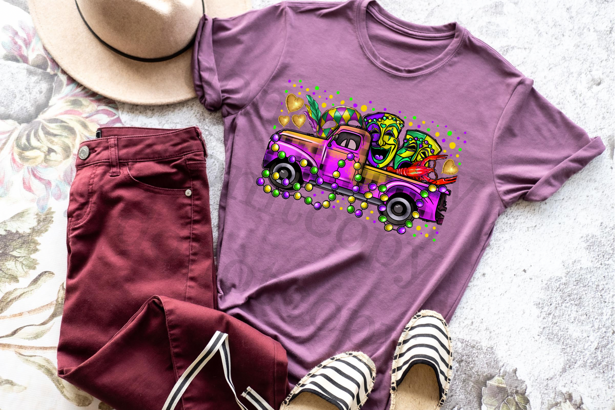 Mardi Gras Truck  18364 DTF TRANSFER