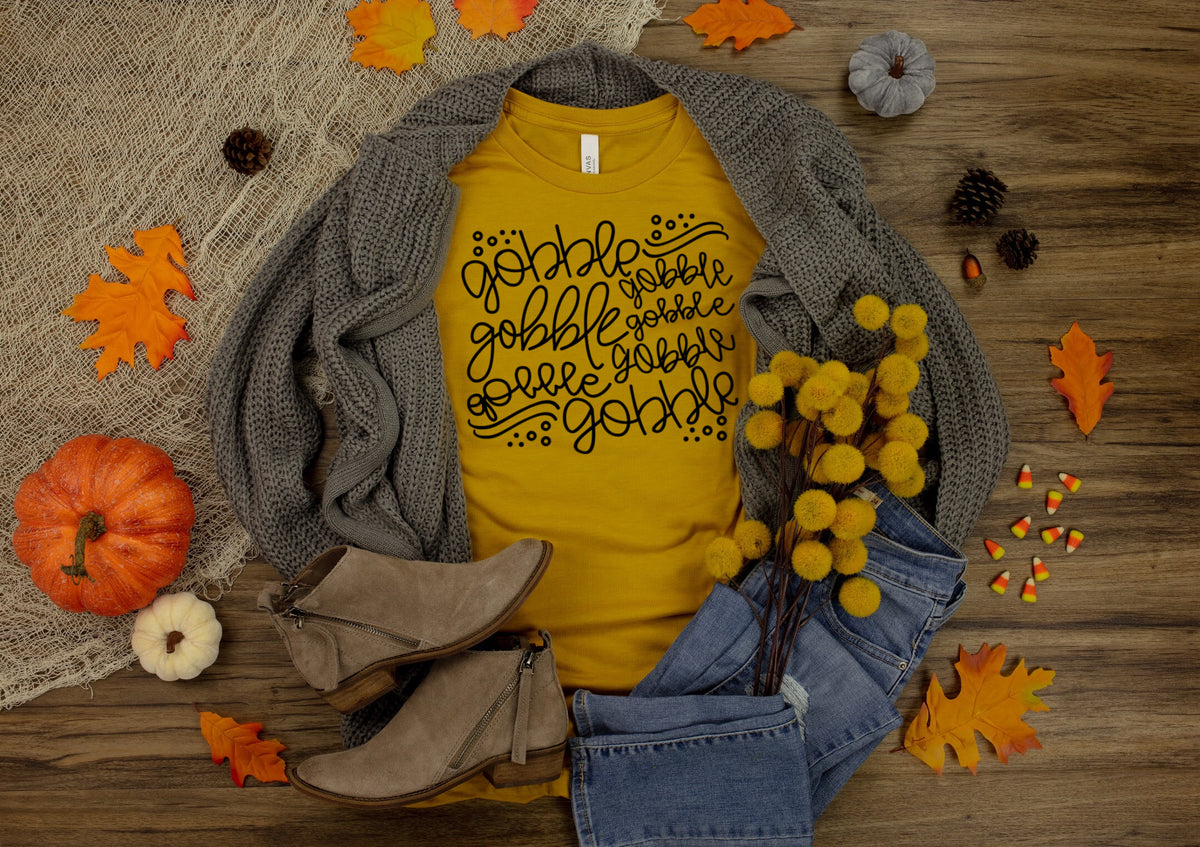 Gobble gobble gobble screen print transfer