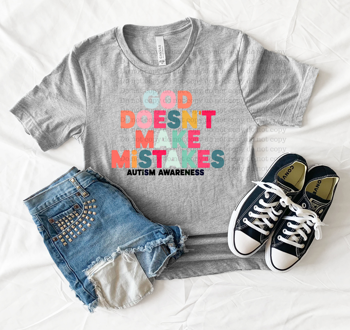 God Doesnt Make Mistakes autism awareness DTF transfer