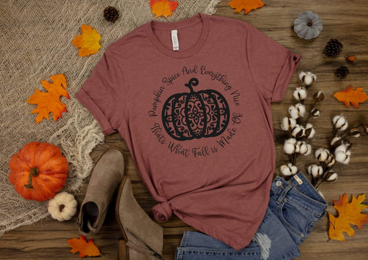 Pumpkin spice and everything nice pumpkin screen print transfer