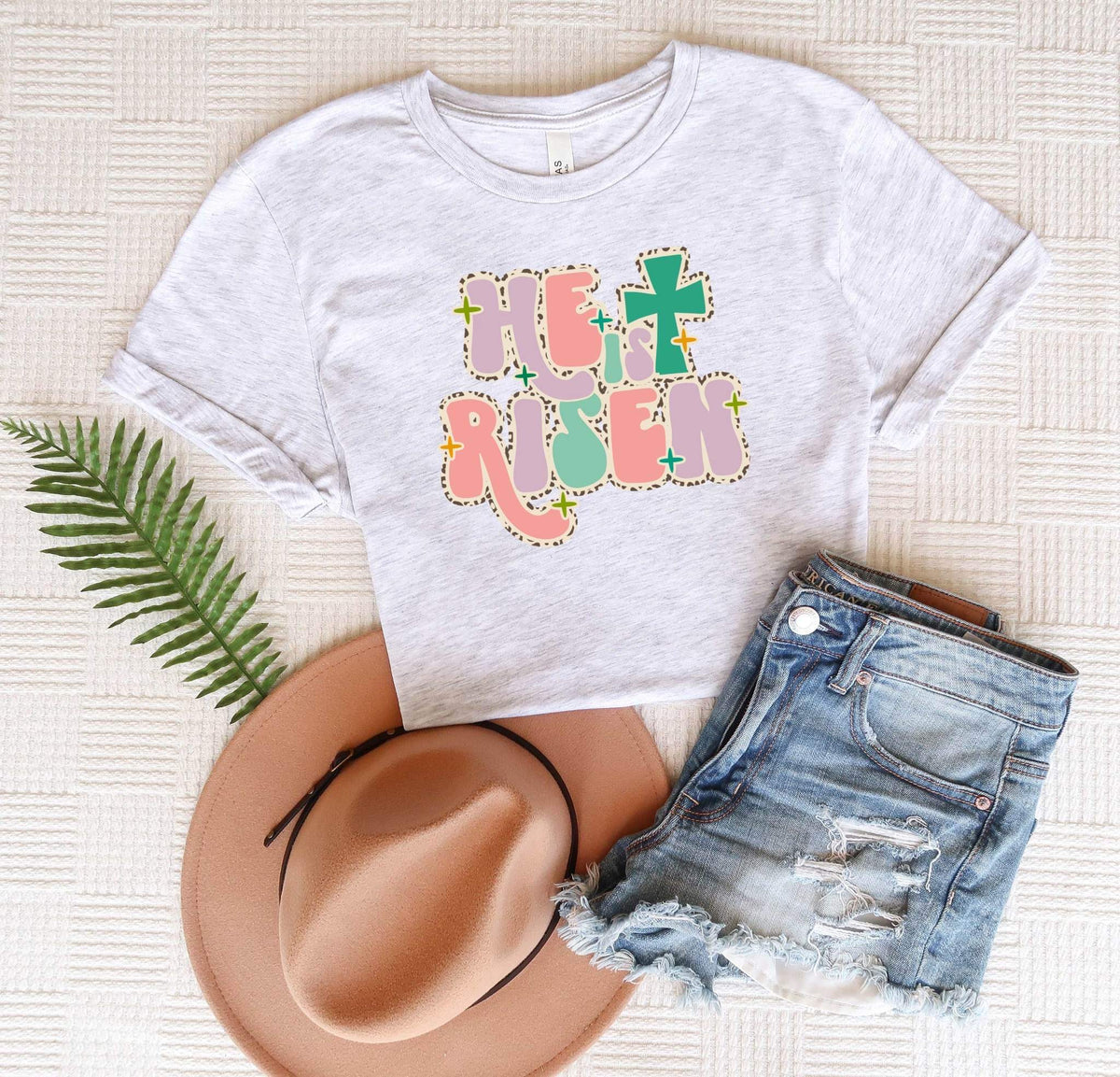 He Is Risen (pastel and leopard) DTF transfer