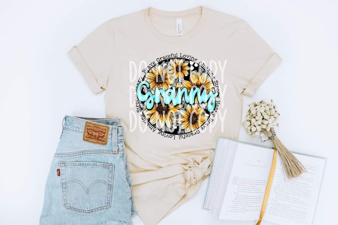 Happy Brave Graceful Loving Amazing GRANNY DTF TRANSFER