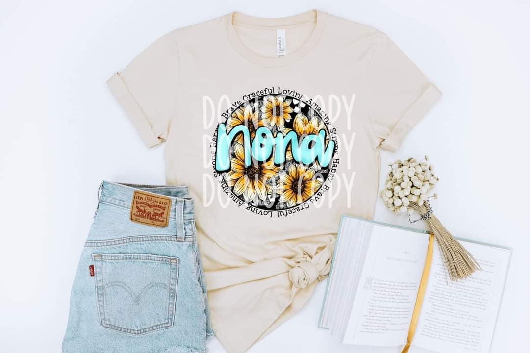 Happy Brave Graceful Loving Amazing NONA  DTF TRANSFER