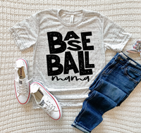 Baseball mama ( grunge letters) DTF TRANSFER