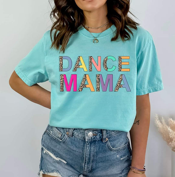 Dance Mama Bright Colors and leopard DTF transfer