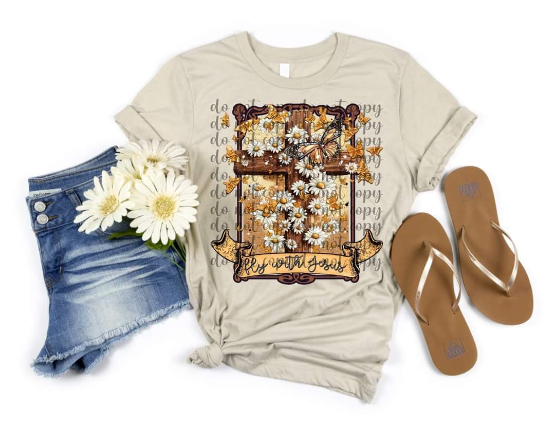 Fly with Jesus DTF transfer