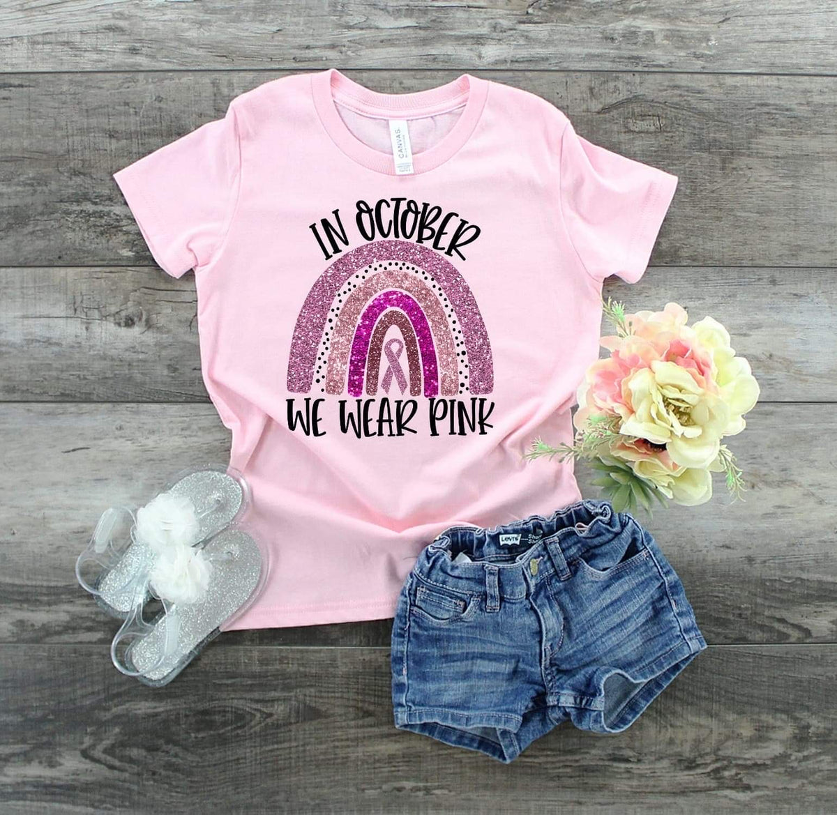 In October we wear pink INFANT screen print transfer