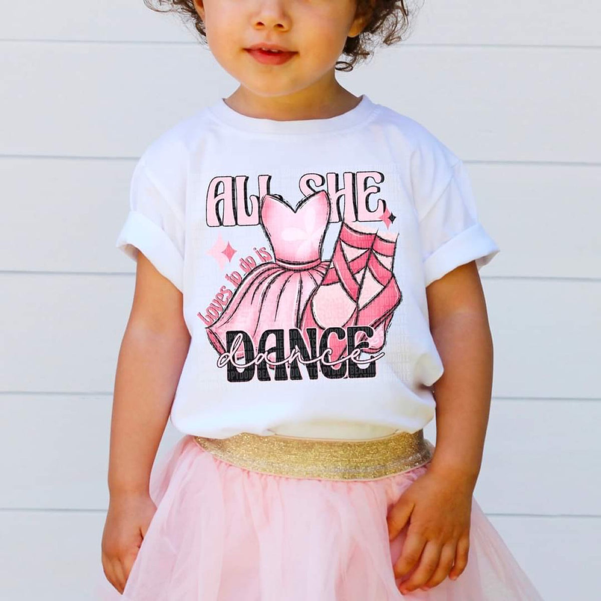 All she loves to do is dance (ballerina) 112168 DTF transfer