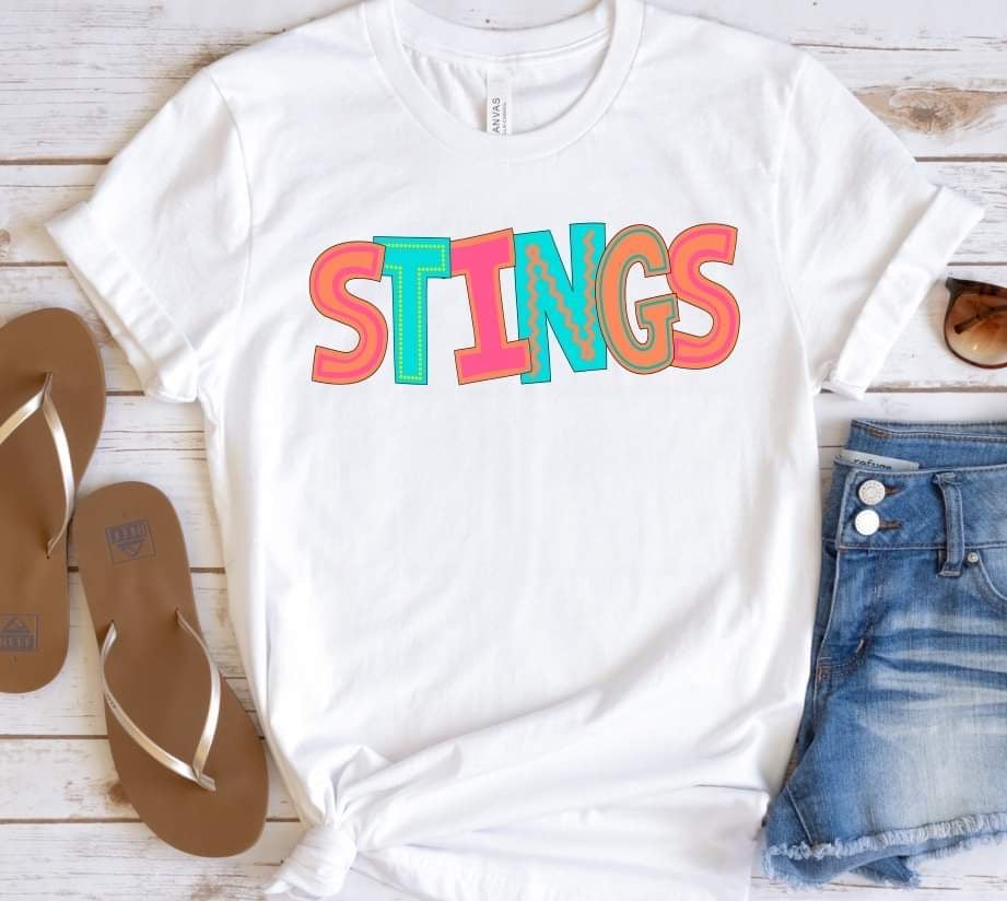 Stings colorful 8214 DTF transfer