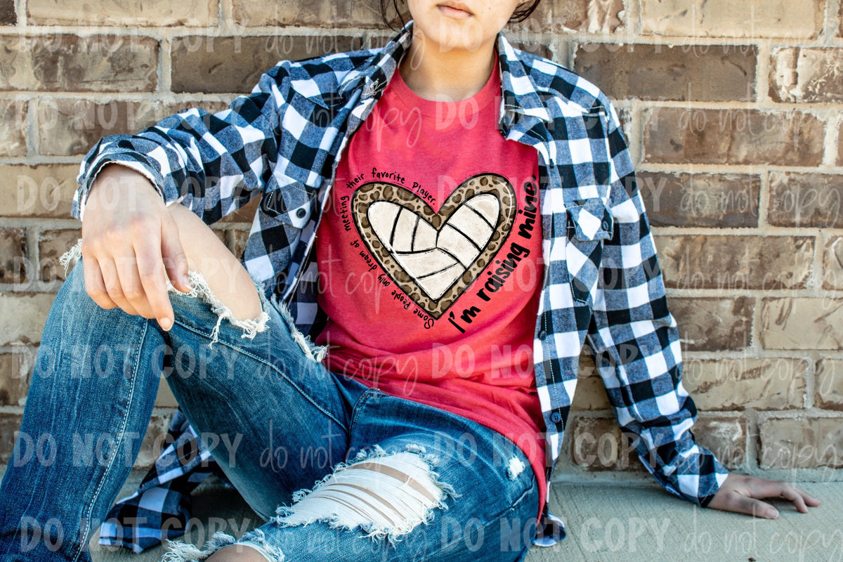 I’m raising mine VOLLYBALL (leopard vollyball heart)  DTF transfer