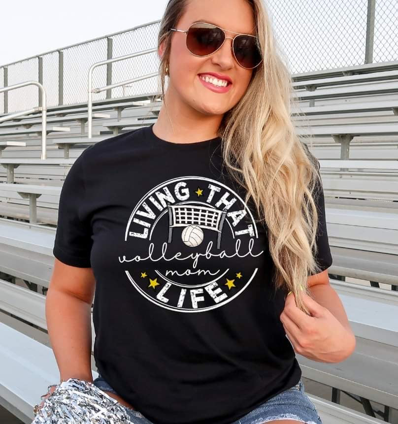 Living That volleyball Mom Life DTF transfer