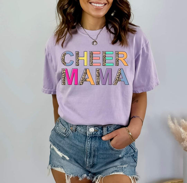 Cheer Mama Bright Colors and leopard DTF transfer