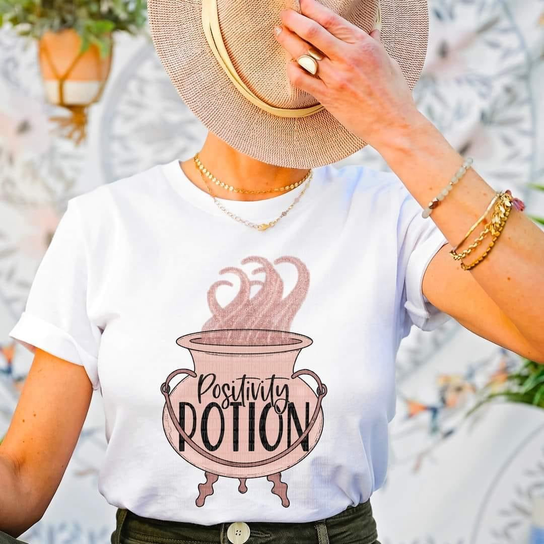 Positivity potion (pink pot)  DTF transfer