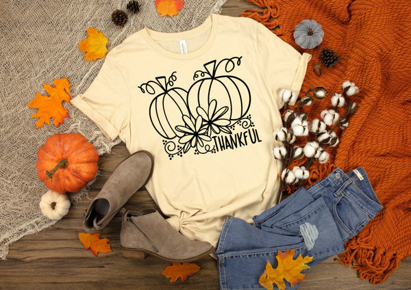Thankful pumpkins screen print transfer