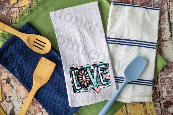 Love Turquoise DTF TRANSFER