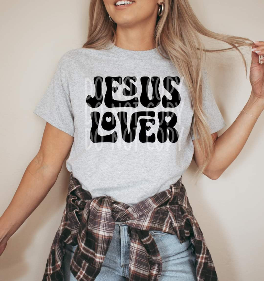 Jesus Lover (black) DTF transfer