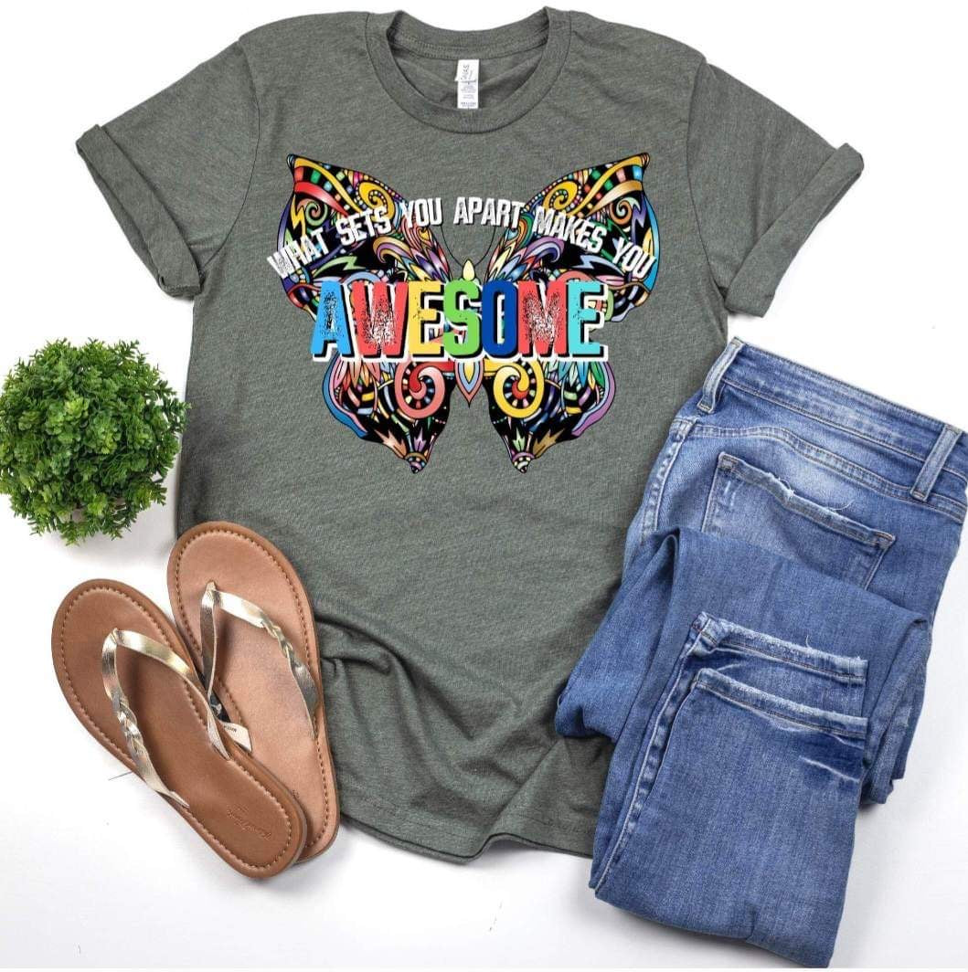 What Sets You Apart Makes You Awesome DTF transfer