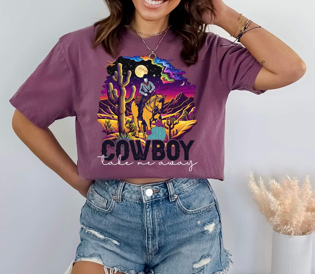 Cowboy Take Me Away DTF transfer