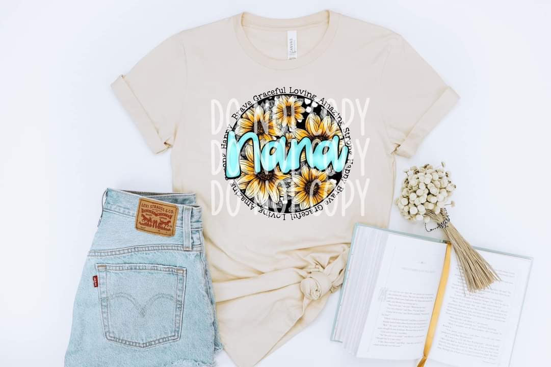 Happy Brave Graceful Loving Amazing NANA DTF TRANSFER