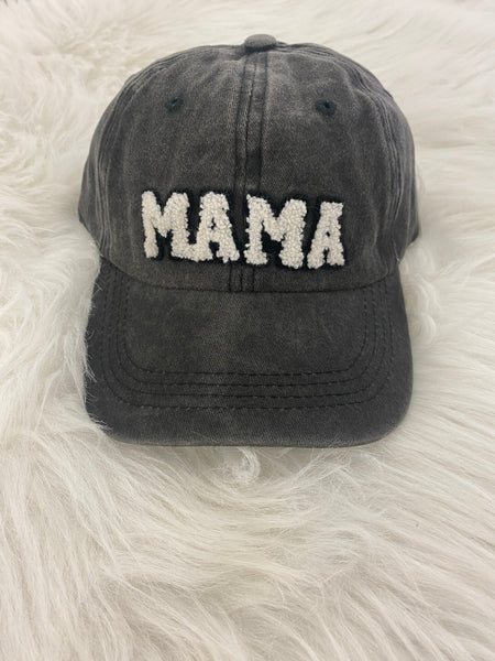 Dark gray mama hat (faux style)