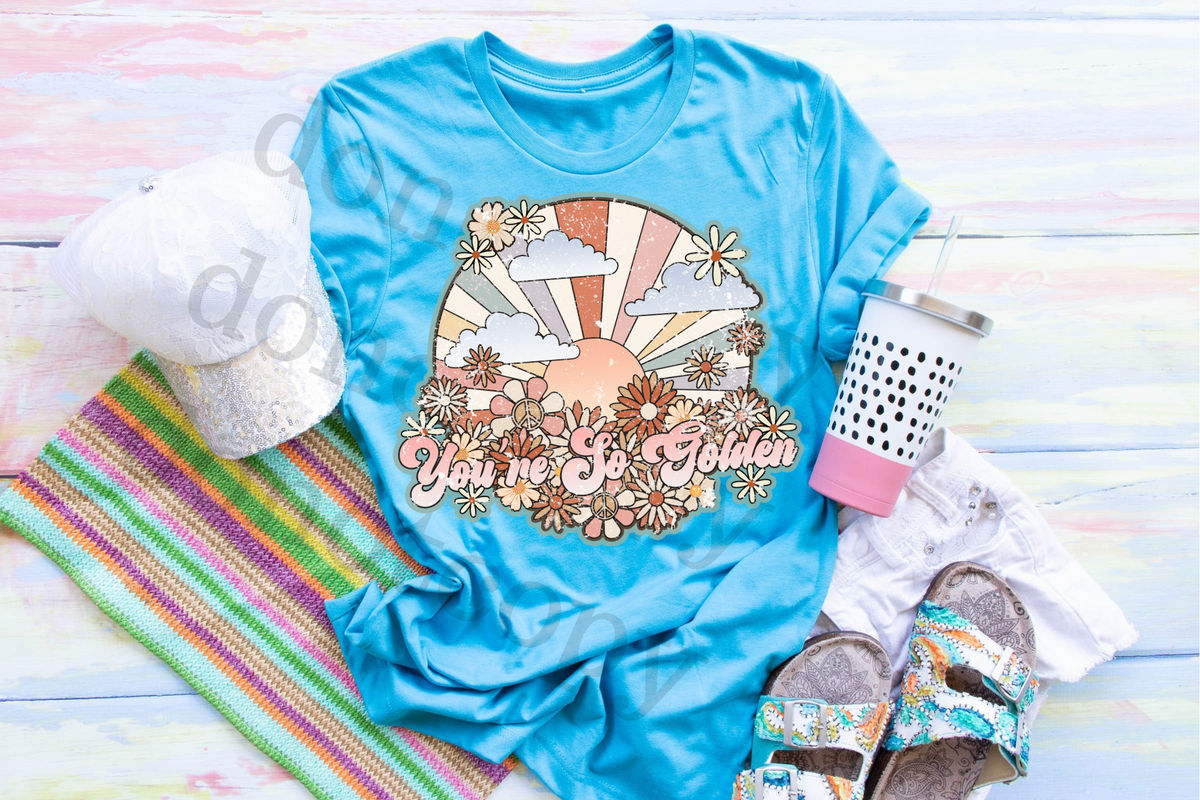You’re So Golden retro rainbow 112214 DTF TRANSFER