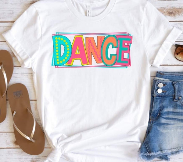 Dance with frame colorful DTF transfer