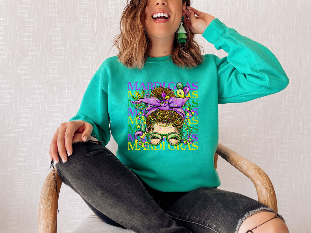 Mardi Gras Bun Babe 76377 DTF TRANSFER