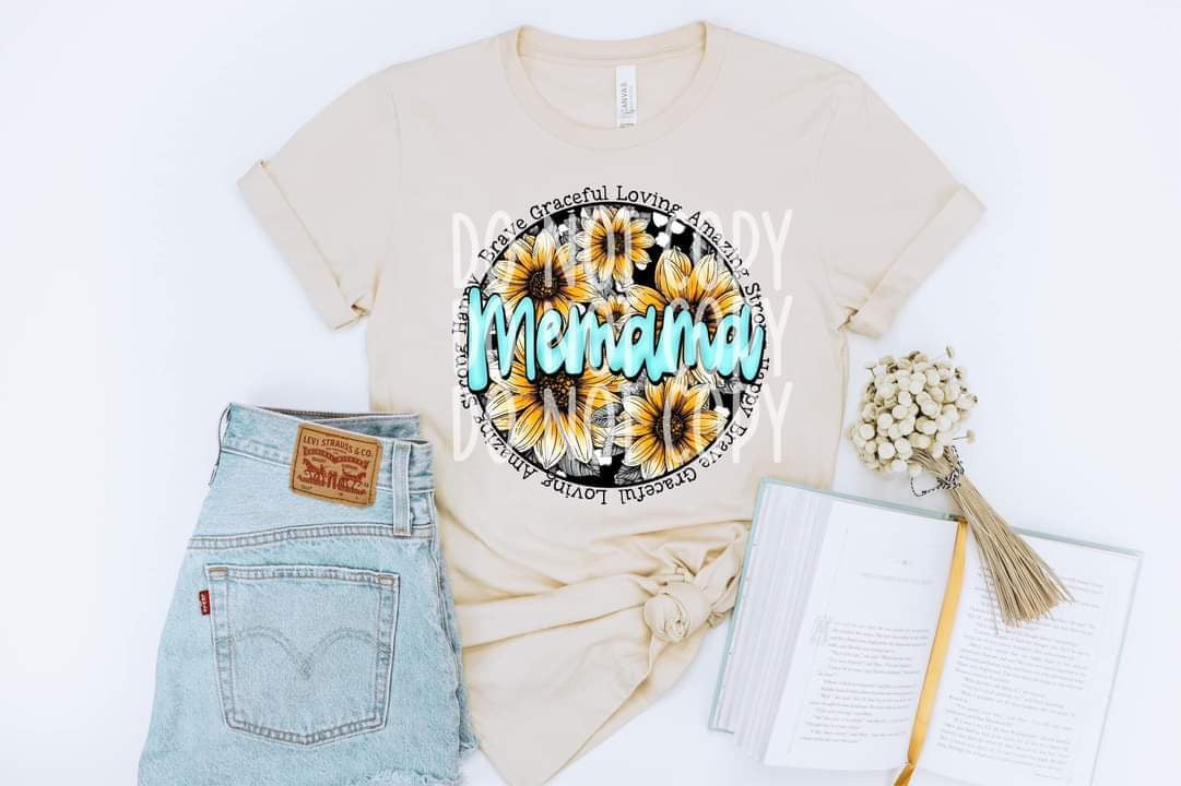 Happy Brave Graceful Loving Amazing MEMAMA DTF TRANSFER