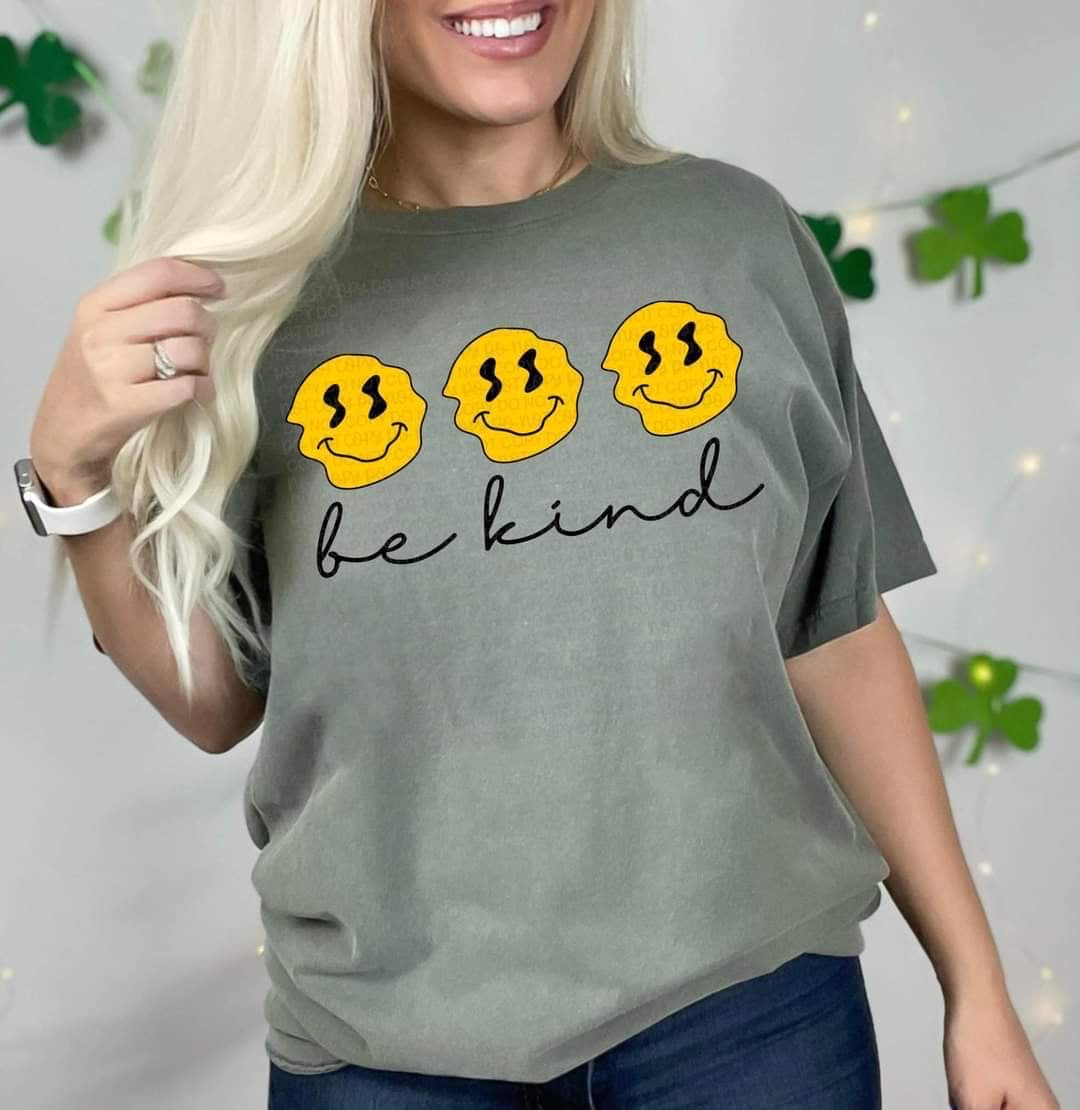 Be kind 3 smileys DTF TRANSFER