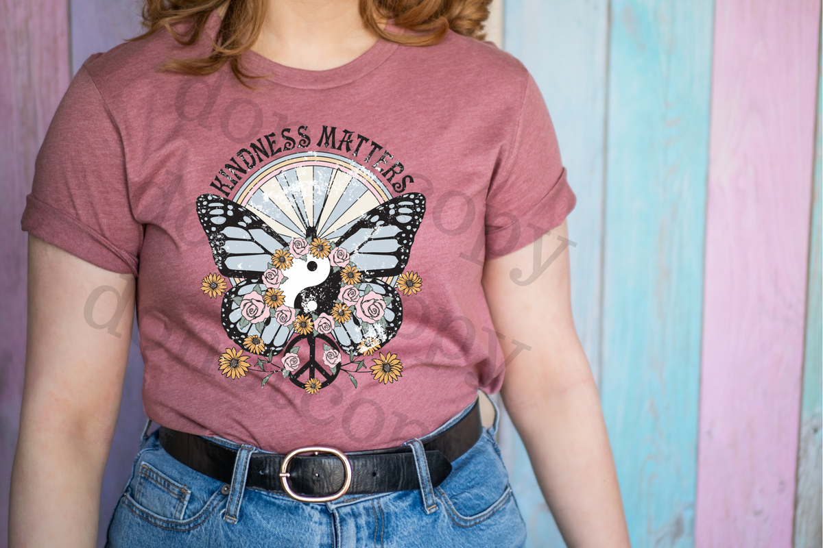 Kindness Matters butterfly 112480 DTF TRANSFER