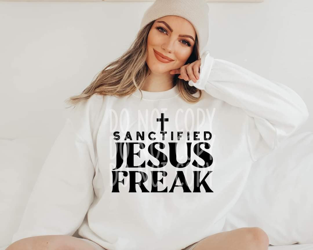 sanctified Jesus freak DTF transfer