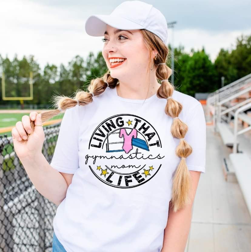 Living That Gymnastics Mom Life DTF transfer