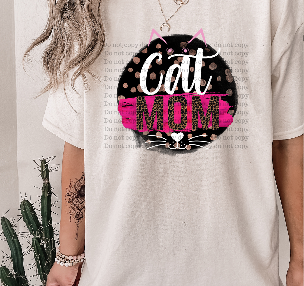 Cat Mom (circle cat) DTF TRANSFER