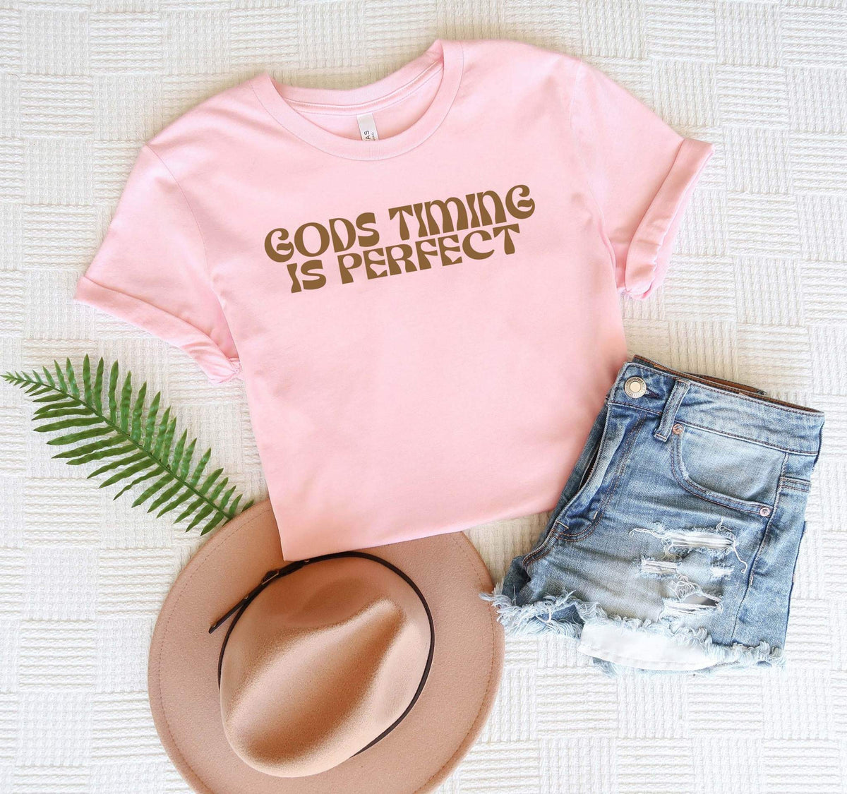 Gods Timing is Perfect DTF transfer