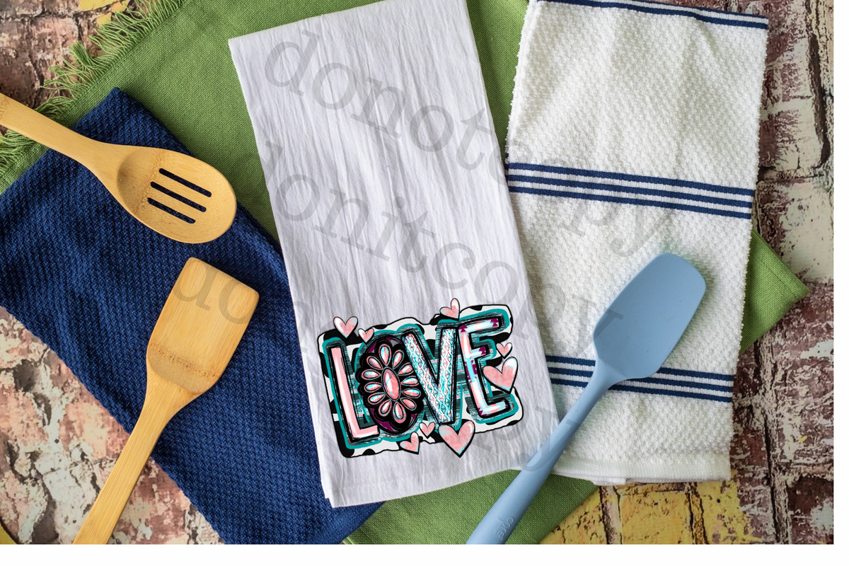Love Turquoise DTF TRANSFER