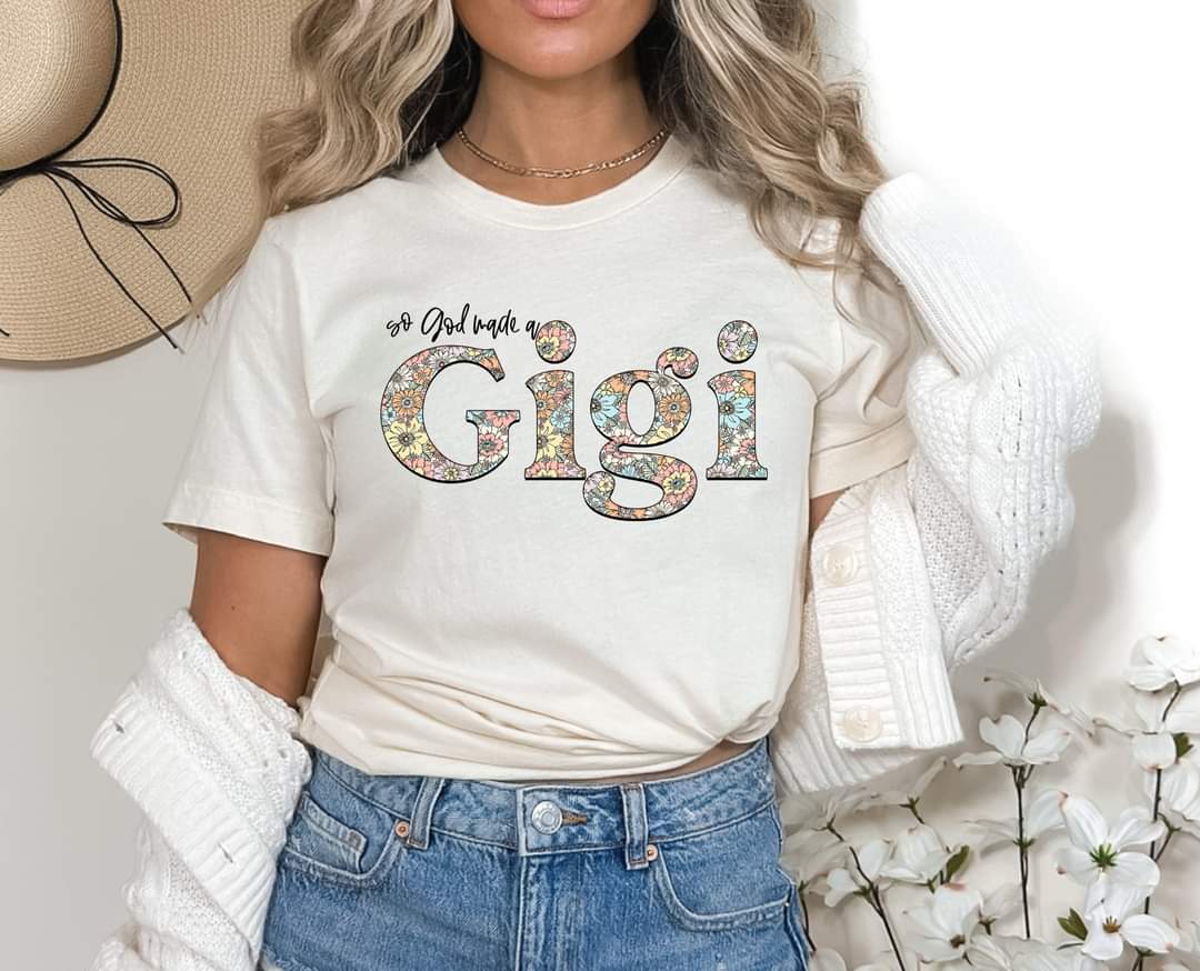 So God Made a Gigi Floral DTF transfer